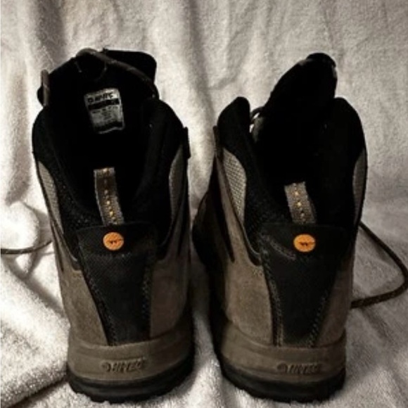 Hi-Tech Men's Natural Hiking Boots Gray Suede Mesh Shoes Mid Waterproof Size 8.5 - Picture 6 of 10